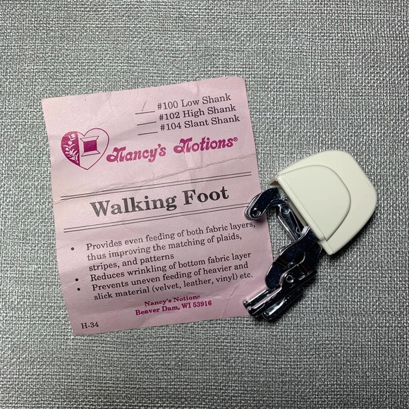 NANCY’S NOTIONS Walking Foot Low Shank Sewing Machine Accessory NEW - Picture 7 of 7
